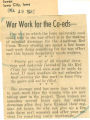 War work for the Co-eds