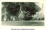 Dancer performing on lawn, The University of Iowa, June 5, 1922