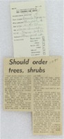 1970 - Should Order Trees, Shrubs