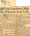 Red Oak contributions help buy wheat for food train