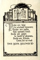 Books are Keys to Wisdom's Treasure Bookplate