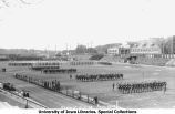 Governor's Day on Iowa Field, pass and review, The University of Iowa, May 2, 1918