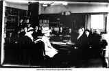 Professor Bolton with class in lecture room, Old Dental Building, The University of Iowa, March 29, 1910