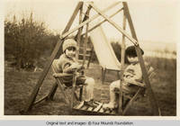 Girls on glider swing