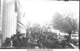 Governor and Doctor MacLean at graduation ceremony, The University of Iowa, 1900s