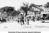 Governor's Day VIPs cross south on Washington Street, The University of Iowa, May 22, 1926