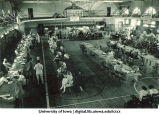 Student registration at Library Annex in Old Armory, The University of Iowa, 1930s