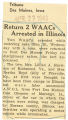 Return 2 WAACs arrested in Illinois