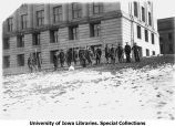 Military cadets in surveying class, The University of Iowa, 1918