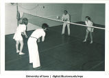 Students playing badminton, The University of Iowa, 1930s