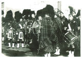 Scottish Highlanders waiting to perform, The University of Iowa, 1930s