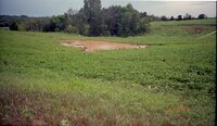Water runoff drainage area in fields