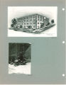 Design idea for women's physical education building, tree near Halsey Hall, the University of Iowa, 1915-1920