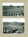 West-facing view of football game in Kinnick Stadium, the University of Iowa, 1950