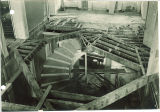 Reconstruction of the spiral staircase in Old Capitol, The University of Iowa, 1923
