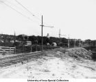 Interurban tracks near campus, Iowa City, Iowa, ca. 1904