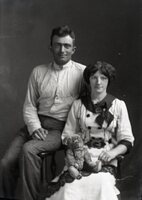 Man and woman with teddy bear