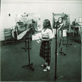 Art student painting, The University of Iowa, 1947
