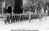 Battalion formation south of Armory, The University of Iowa, 1918