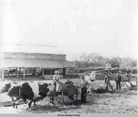 Brickyard workers, South Amana, Iowa, 1900s