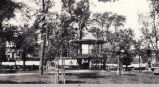 The Old Wooden Bandstand, Oskaloosa, IA, 1882; Town Square