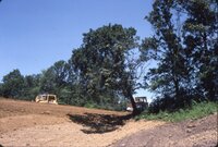 1986 Area excavated for pond