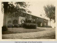 Grey house frontal view