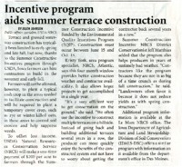Incentive Program  Aids Summer Terrace Construction