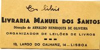 Livraria Manuel Dos Santos Bookplate 