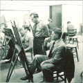 Art students painting, The University of Iowa, 1940