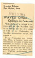 WAVES office college in session
