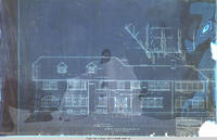 Grey house south elevation blueprint