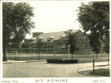 Old Armory and tennis courts, The University of Iowa, 1929