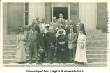 Reunion on Old Capitol steps, The University of Iowa, 1910s