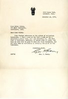 George Corey's letter to Helen Patricia (Patsy) Wilson sending a list of bookplate collectors. 