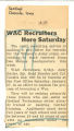 WAC recruiters here Saturday