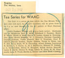 Tea series for WAAC