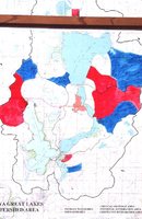 Iowa Great Lakes Watershed Area - Priority Area for Critical Drainage Map.