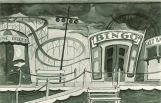 Fair backdrop for Thornton Wilder's Skin of our teeth, The University of Iowa, October 1944