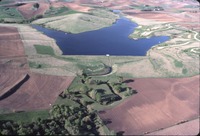 Contoured farmland and Crawford Creek 