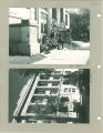 Cars and students outside Gilmore Hall, the University of Iowa, 1937