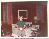 John, Jr. with flash light