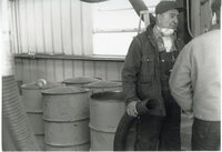 Man holds hose