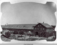 Men's entrance at Amana Church, Amana, Iowa, 1900s