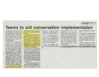 Teams to aid conservation implementation.
