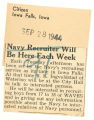 Navy recruiter will be here each week
