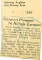 German prisoner in Illinois escapes