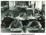 Students taking ITED tests at City High School, Iowa City, Iowa, 1943