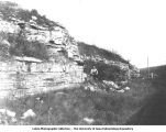 Cliff of Upper Coal Measure Limestone, Earlham, Iowa, late 1890s or early 1900s