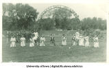 Women in costume in City Park for Senior Day, The University of Iowa, May 17, 1922